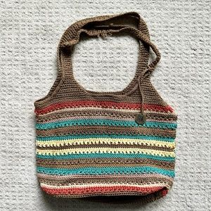 The Sak striped crochet bag